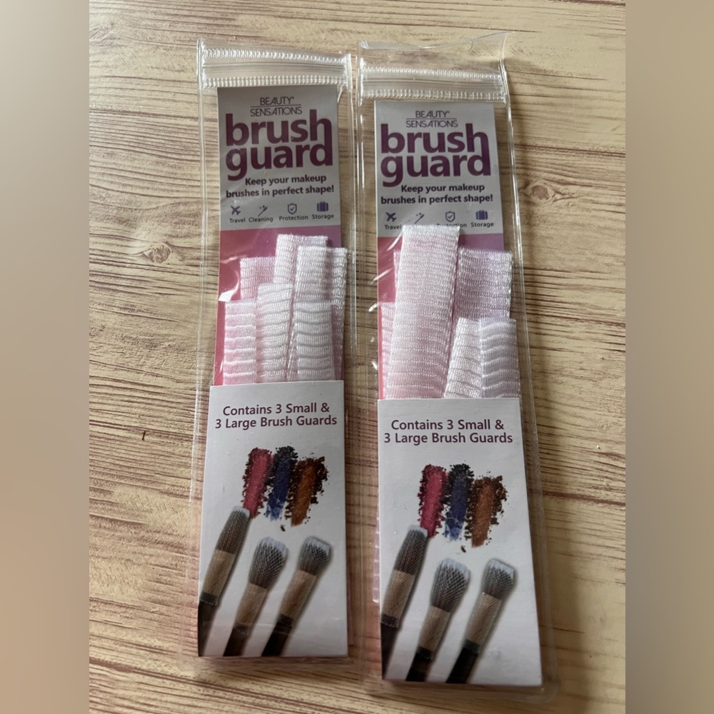 Beauty Sensations Brush Guards 2 Sealed Packages of 6.  New in packaging. (D1)